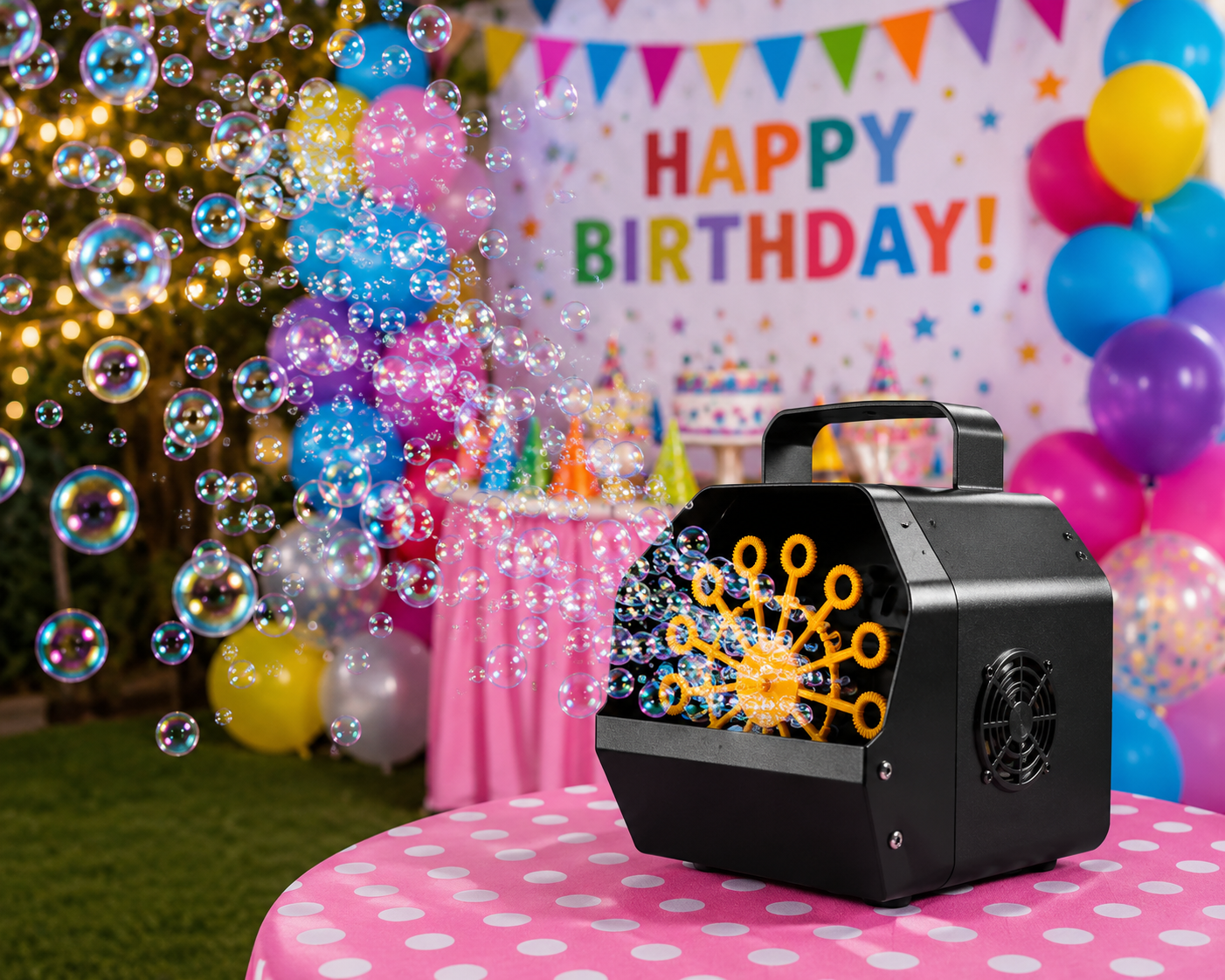 Bubble machine birthday party